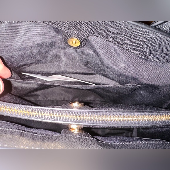 NWOT Coach Black Casey Crossgrain Leather Tote - Picture 10 of 14